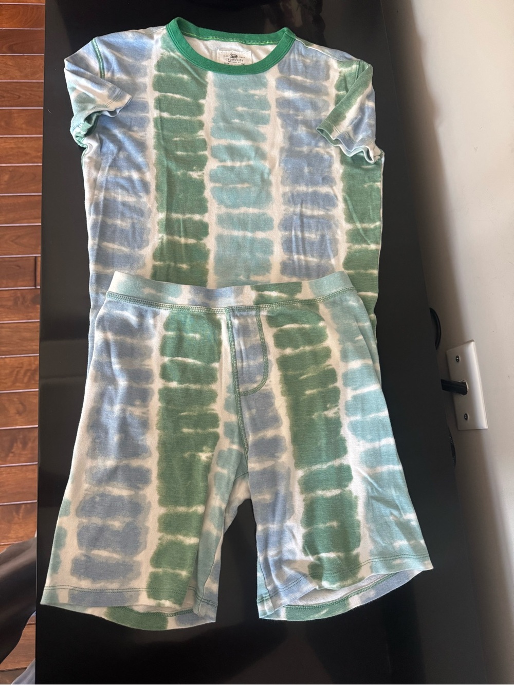 Kids crewcuts Tie-Dye pajamas Set - Green & Light Blue